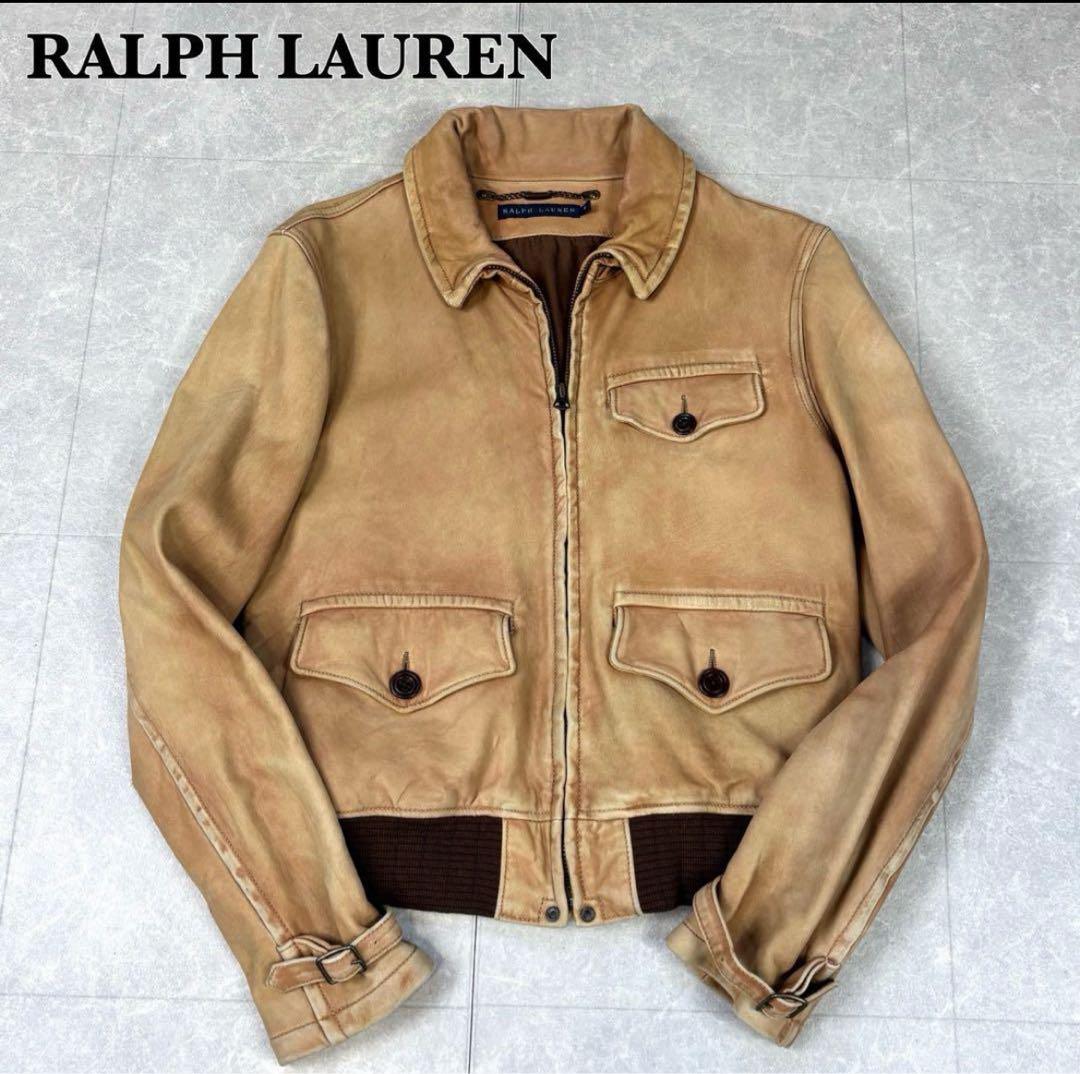 断*！様 入手困難✨ 90'sラルフローレン ヴィンテージ ラムレザー ジャケッ