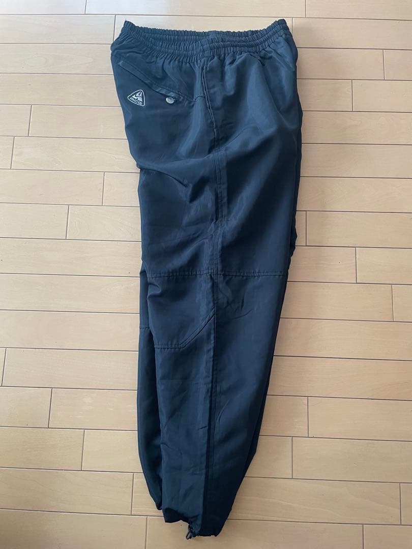 90s NIKE ACG ナイキ　ワイドナイロンパンツ　Y2K 黒ブラック　L