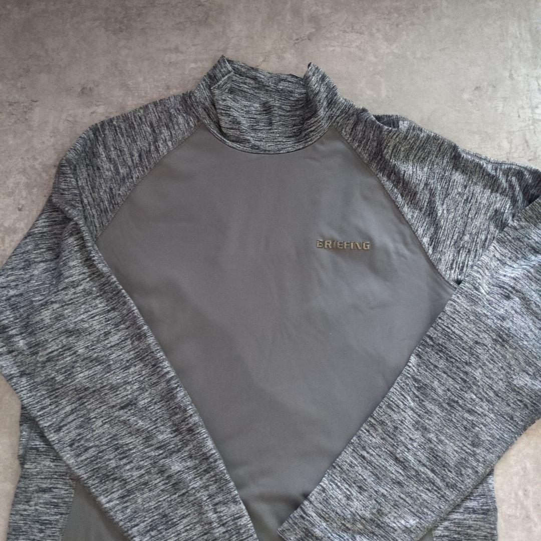 BRIEFING 長袖ハイネックシャツ グレー