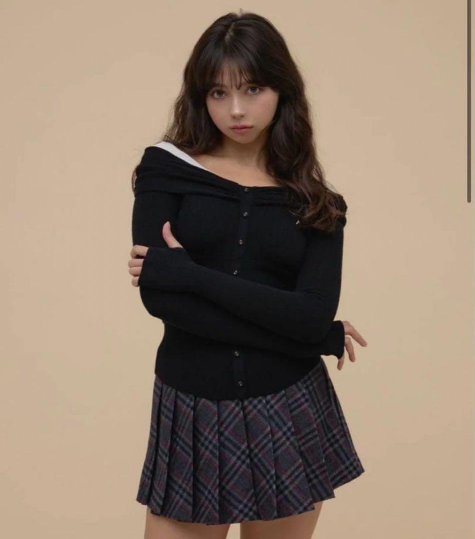 トップス ANDMARY Shannon tulle knit tops