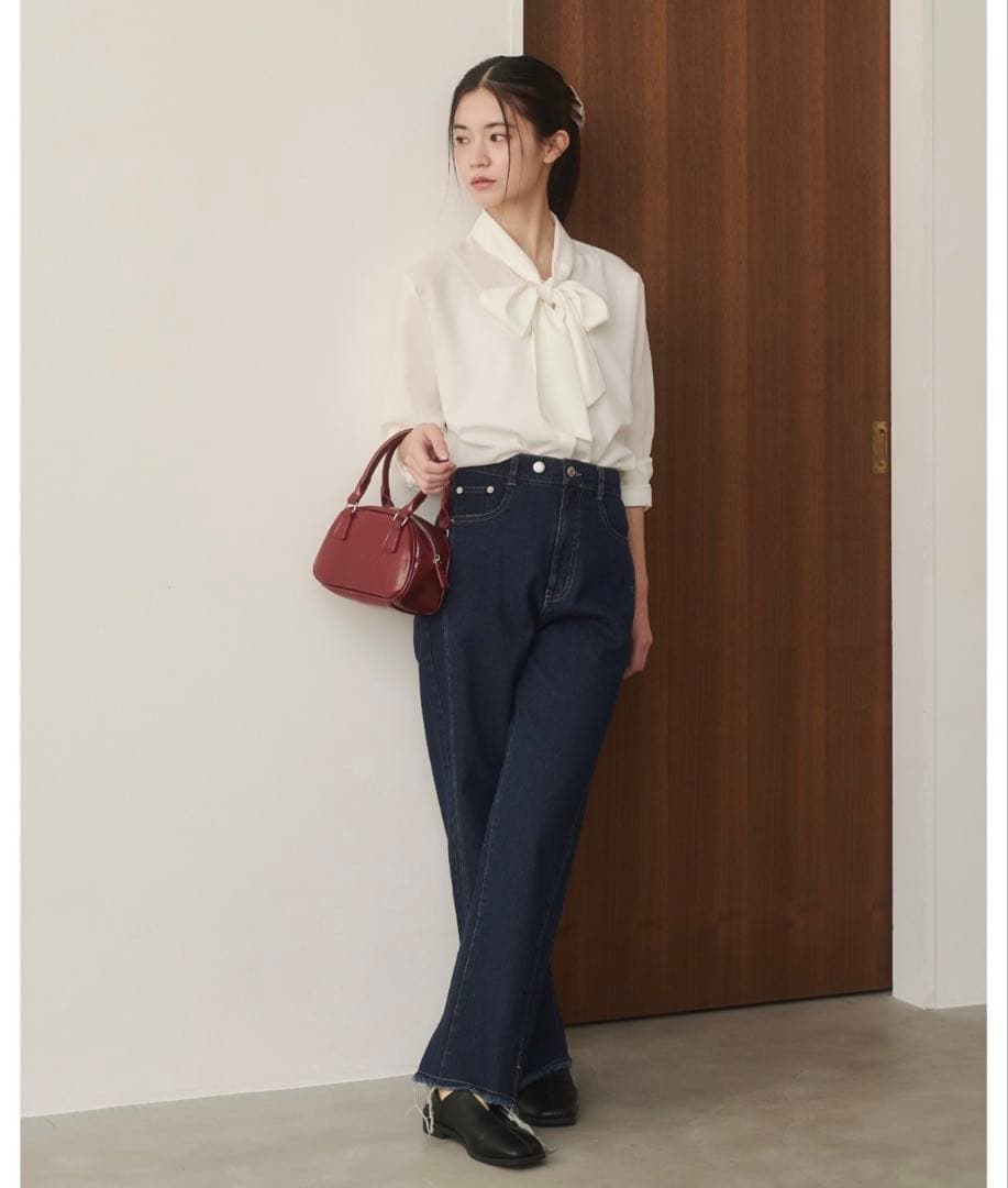 【新品未使用】moitytto カットオフデニム　ネイビー　Sサイズ　匿名配送