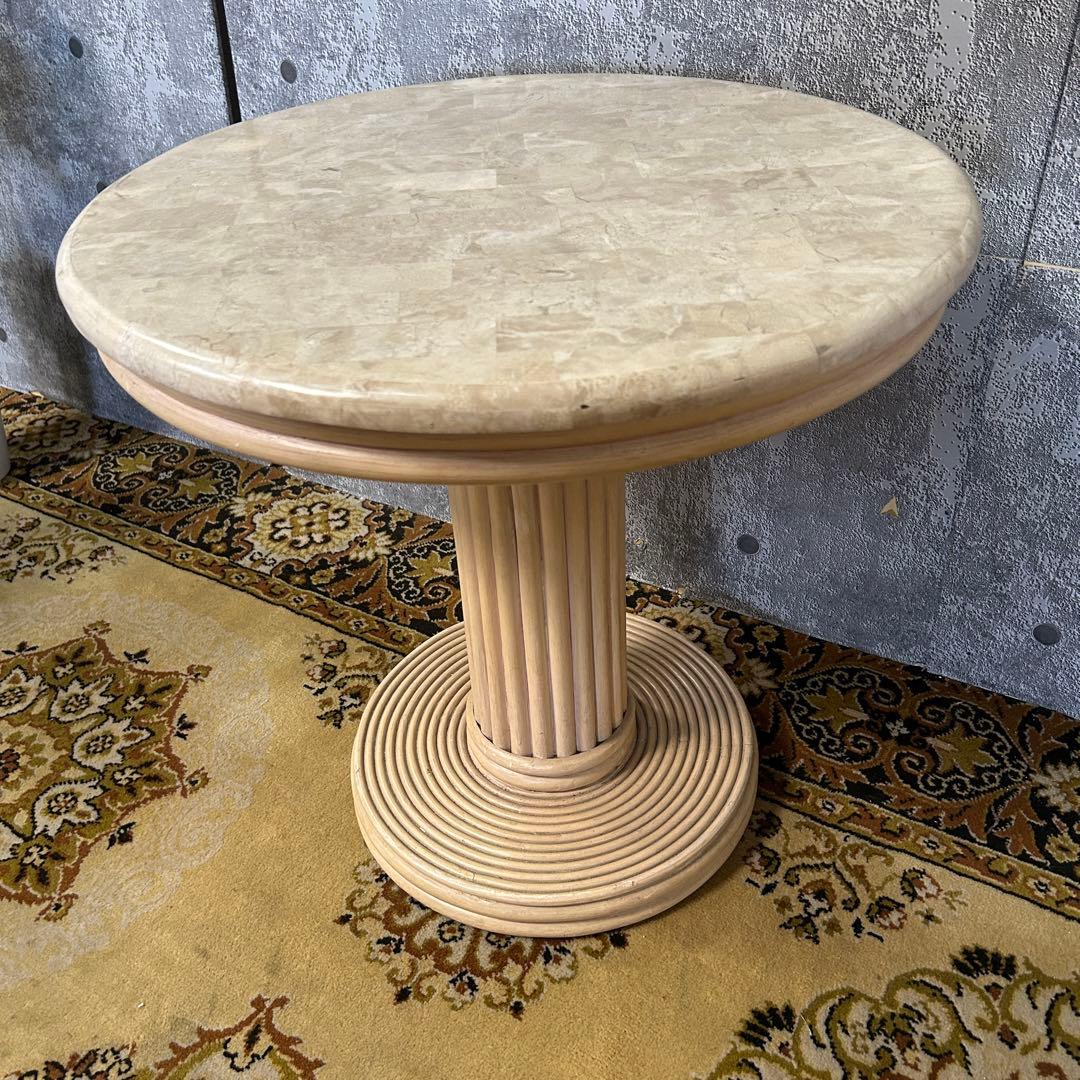 ꧁ヨーロッパ家具꧂カフェテーブル コーヒー 珈琲 ティー 茶 丸 イタリア