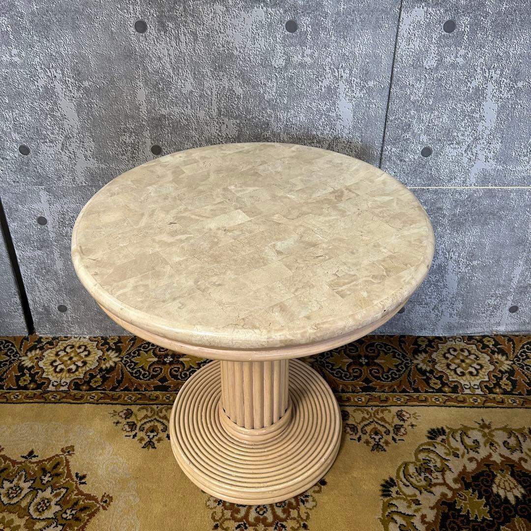 ꧁ヨーロッパ家具꧂カフェテーブル コーヒー 珈琲 ティー 茶 丸 イタリア