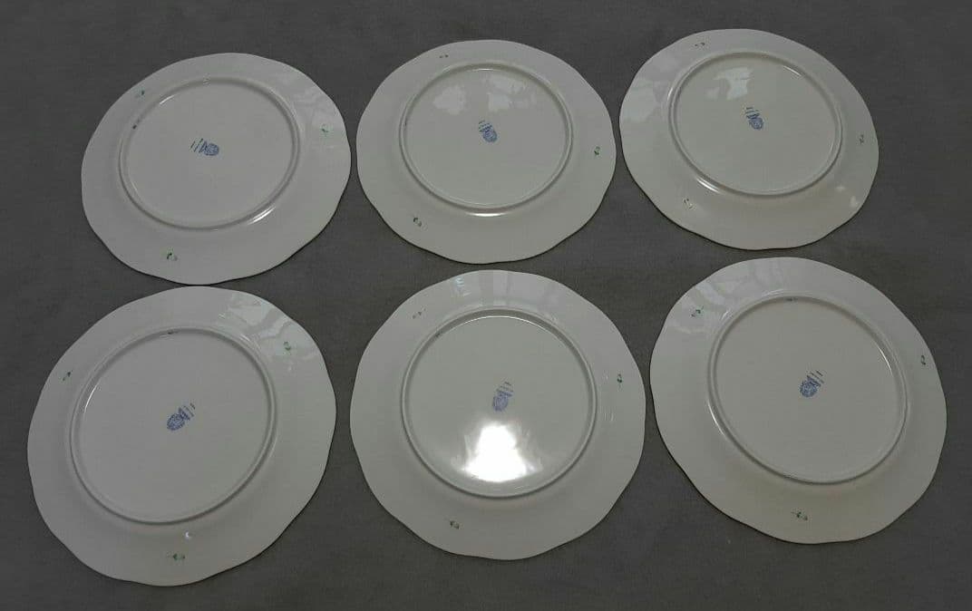 ヘレンド　アポニーグリーン　ディナープレート25cm×6枚セット　美品