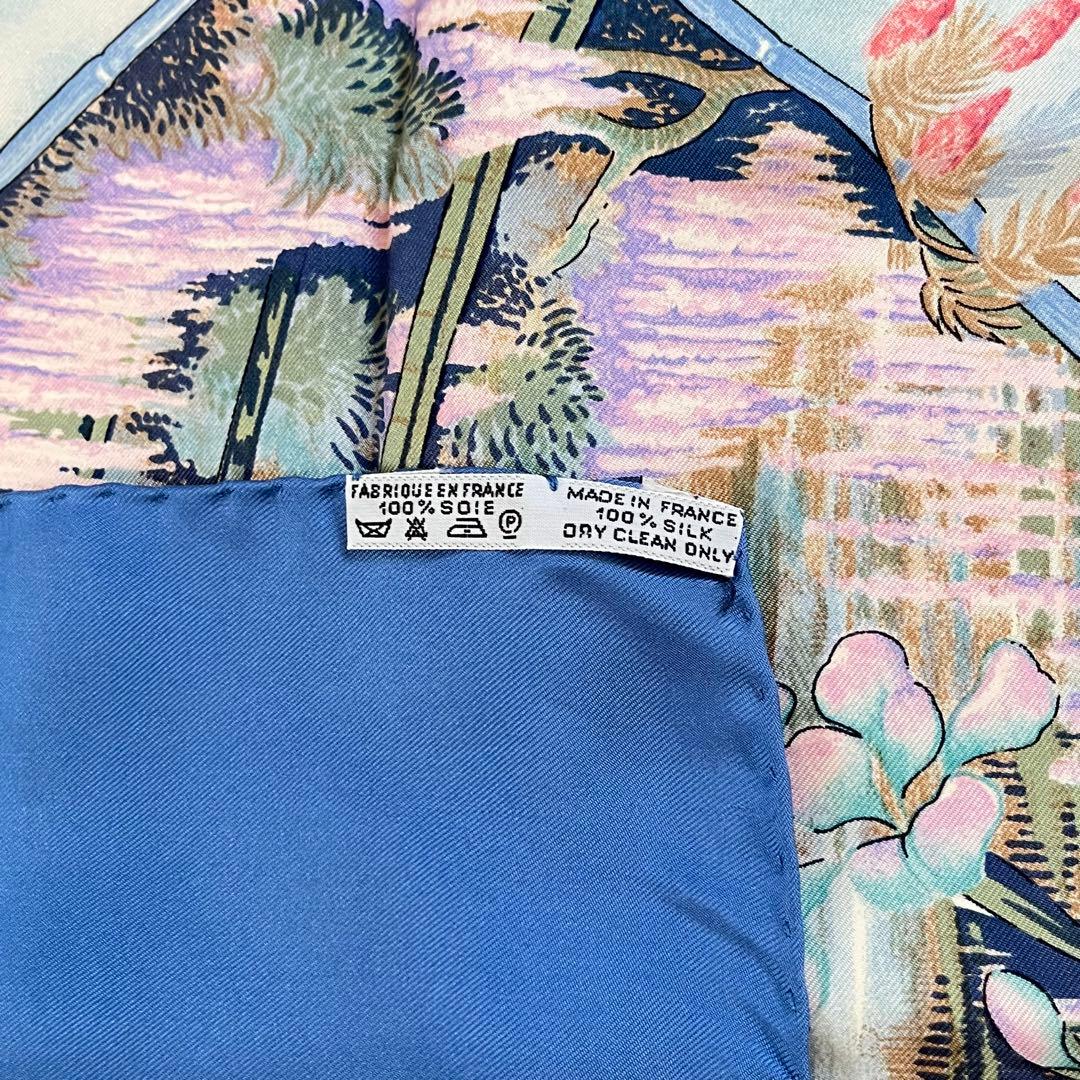 【美品】HERMES エルメス カレ90 シルク スカーフ GIVERNY 庭