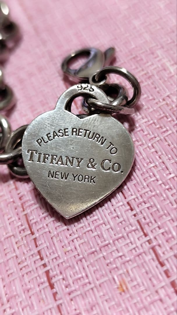 美品　ティファニー　ブレスレット リターントゥティファニー ハートタグ チェーン