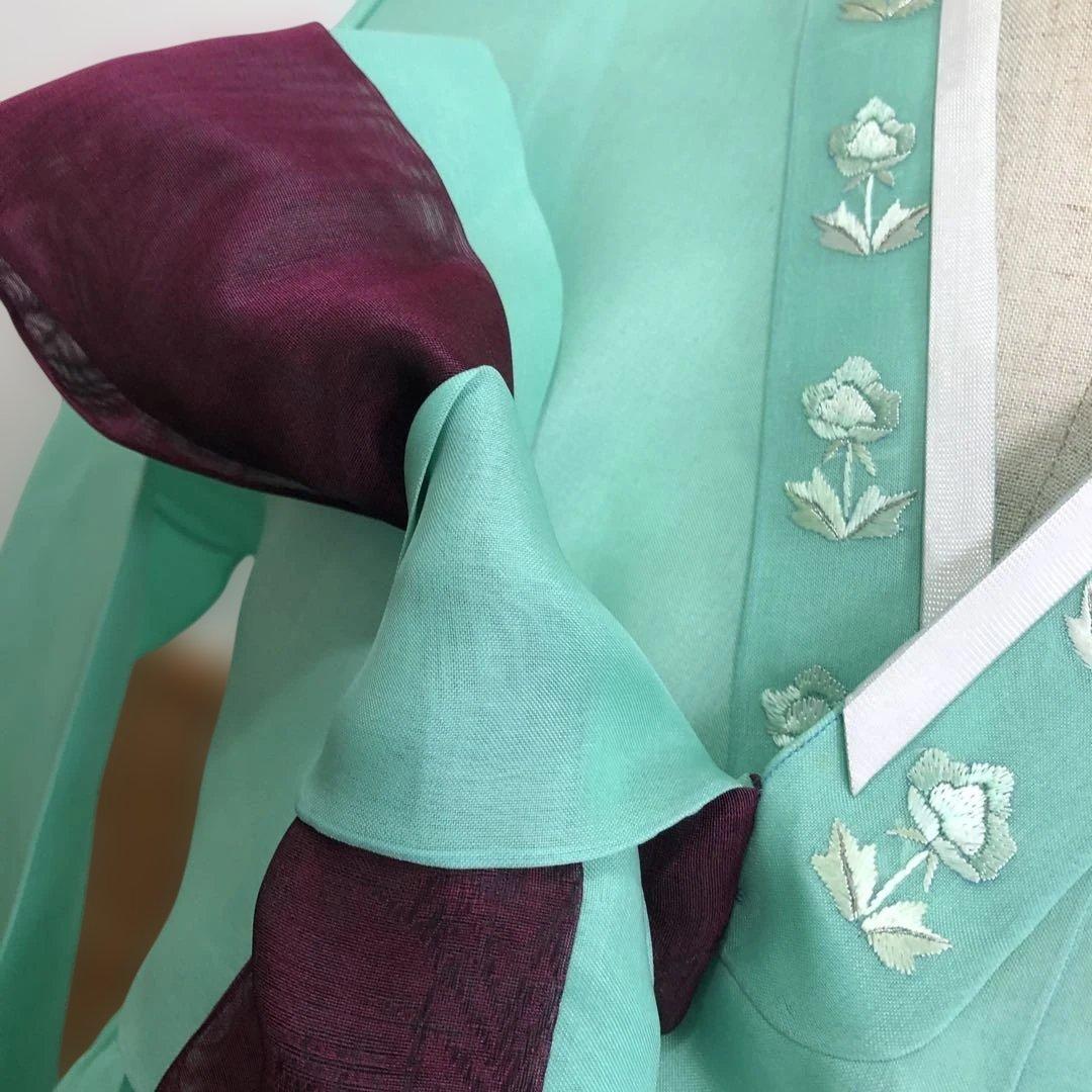 韓服チマチョゴリセット☆エメラルドグリーン