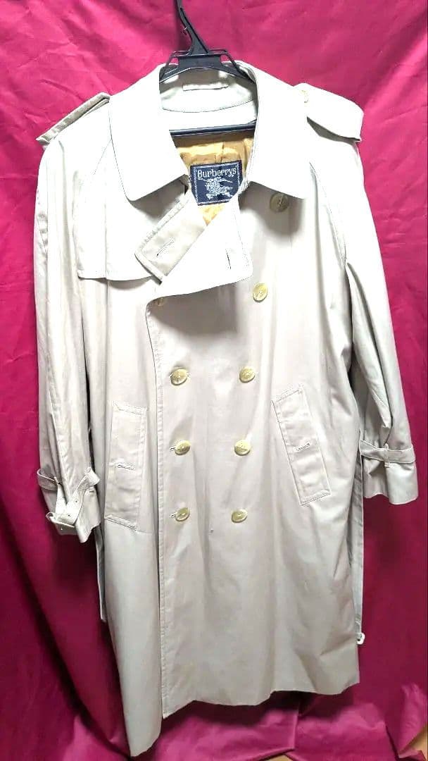 90s ヴィンテージ Burberrys ステンカラーコートノバチェックベージュ