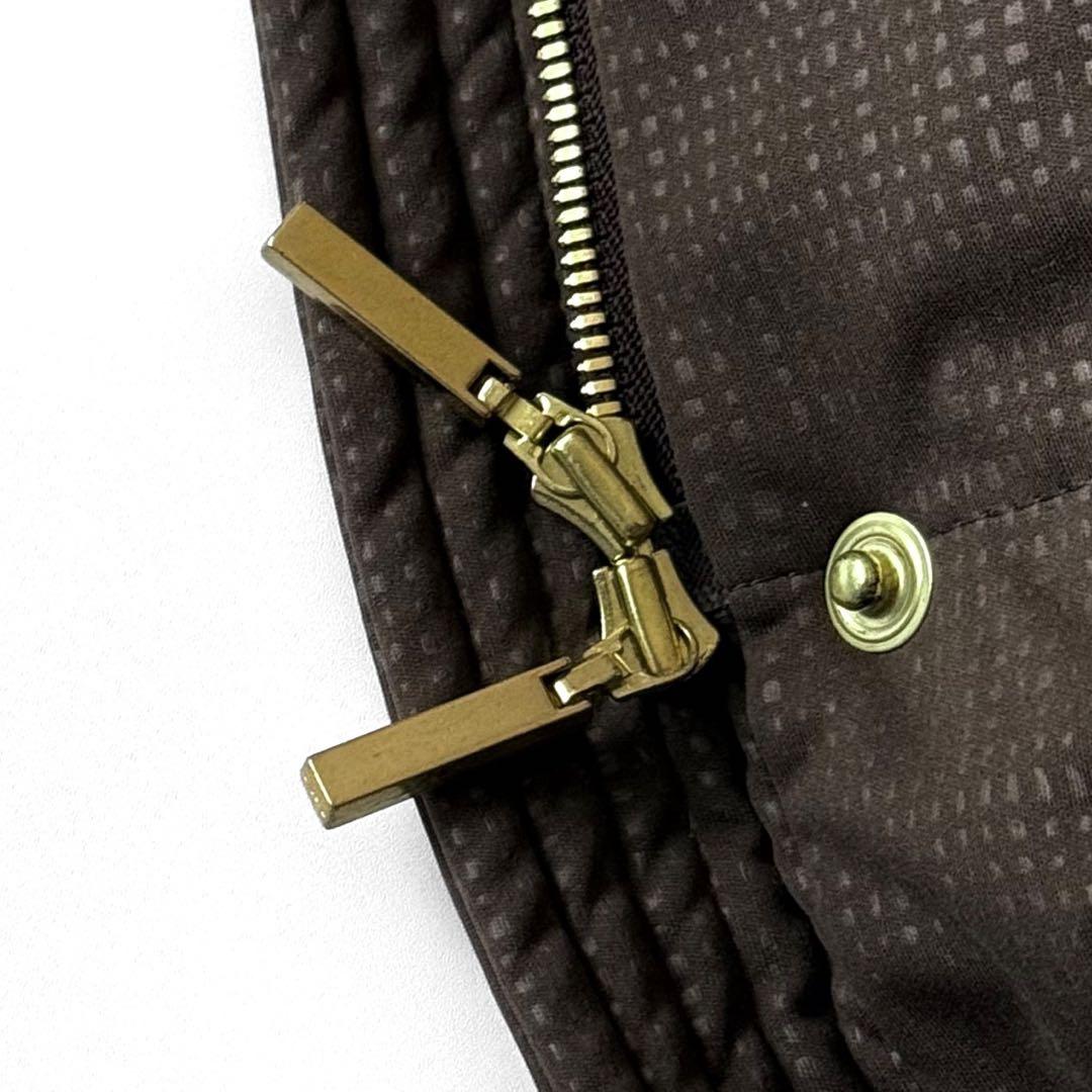 【2XLサイズ】Leilian レリアン ダウンコート ゴールド金具 ブラウン