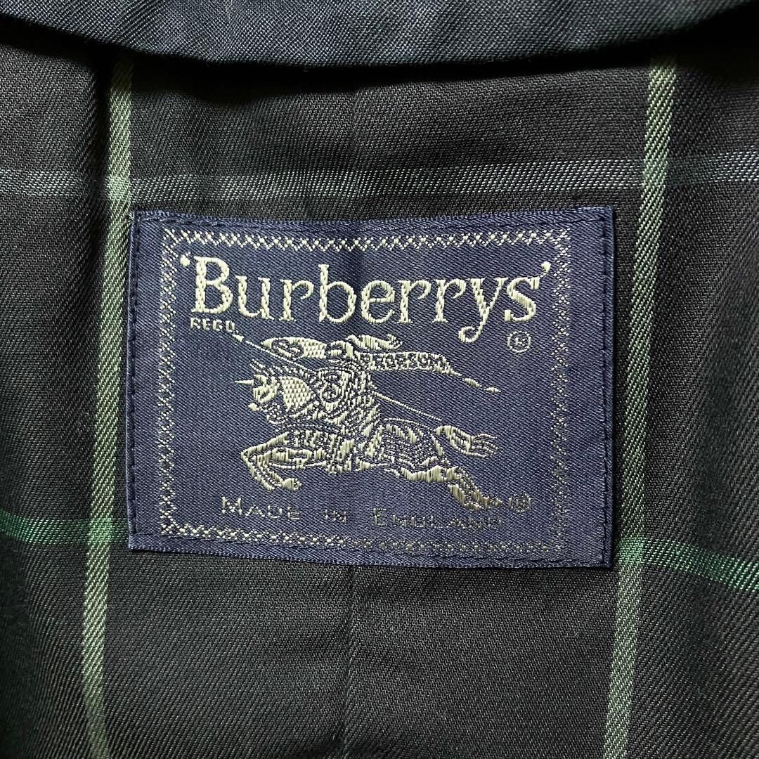 バーバリー ステンカラーコート ネイビー 10 L ベルト