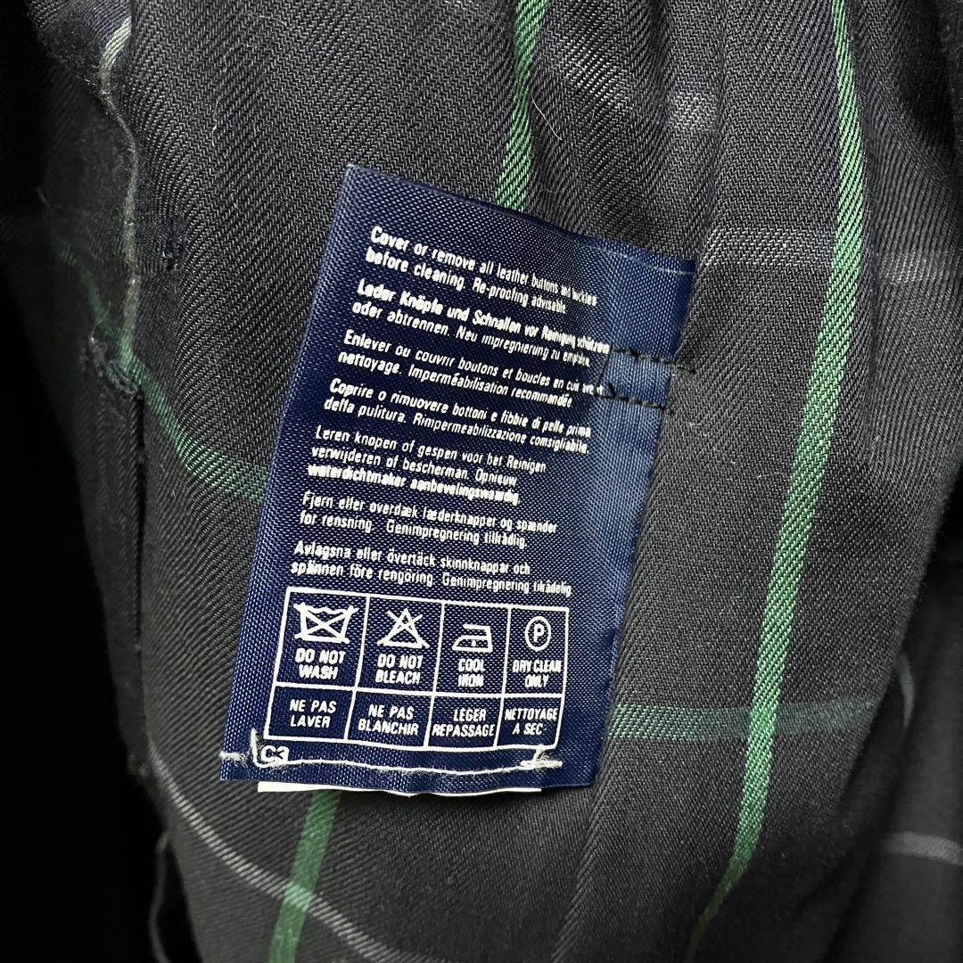 バーバリー ステンカラーコート ネイビー 10 L ベルト