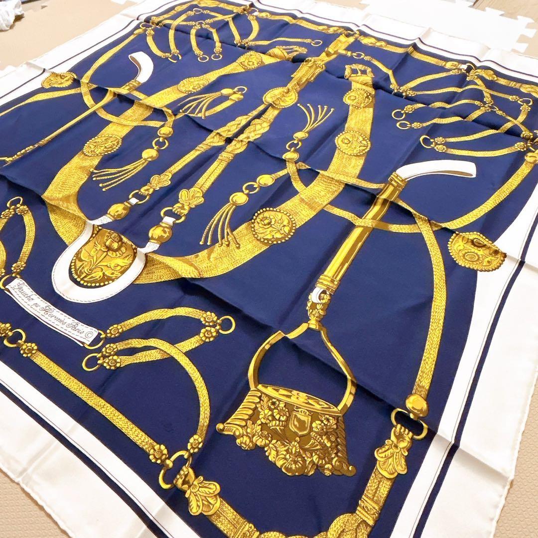 【美品】エルメス スカーフ カレ90 シルク