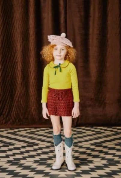 クロシェ　クランベリー　3-4y