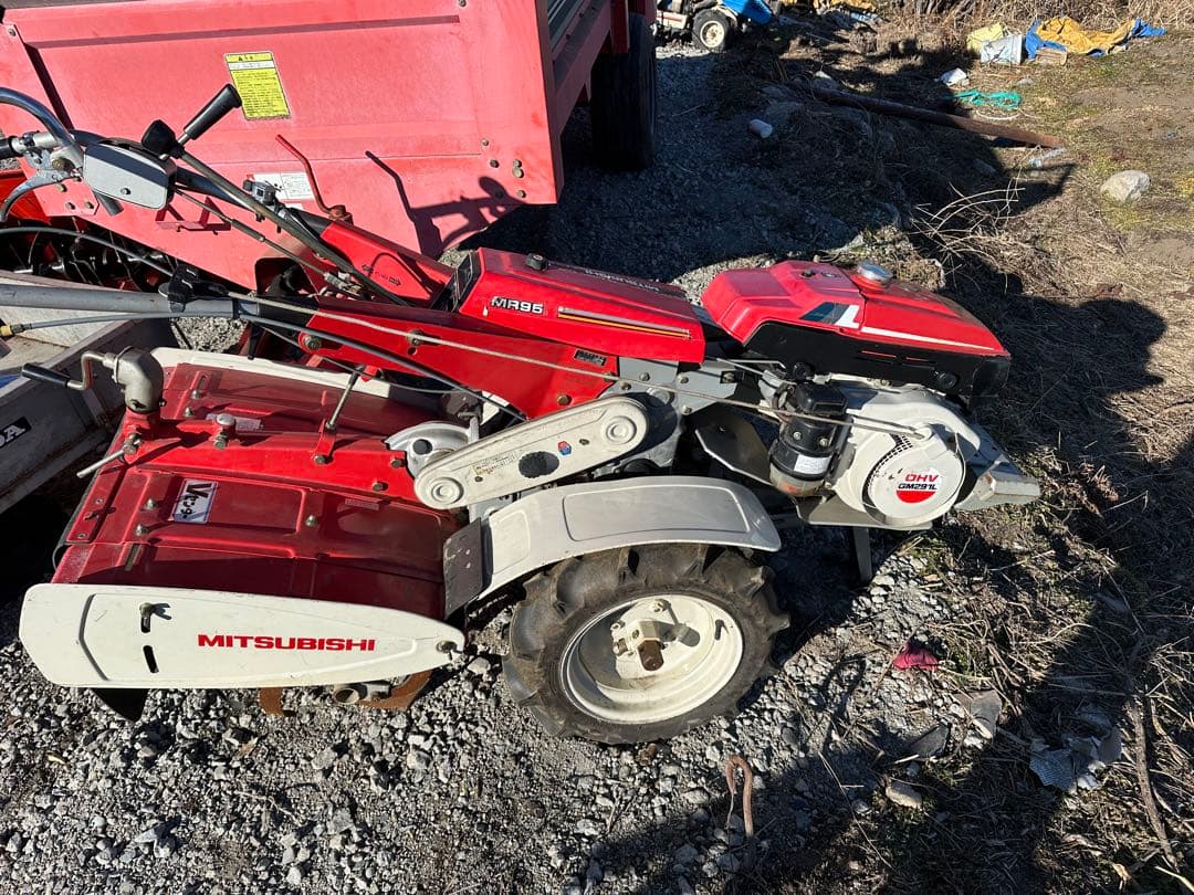 三菱 MR95 耕運機、8.5馬力ガソリンエンジン 後進ギア、動作確認済み
