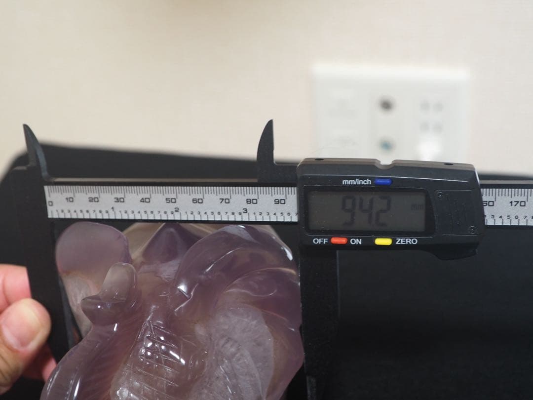 瑪瑙 ジオード 象の置物