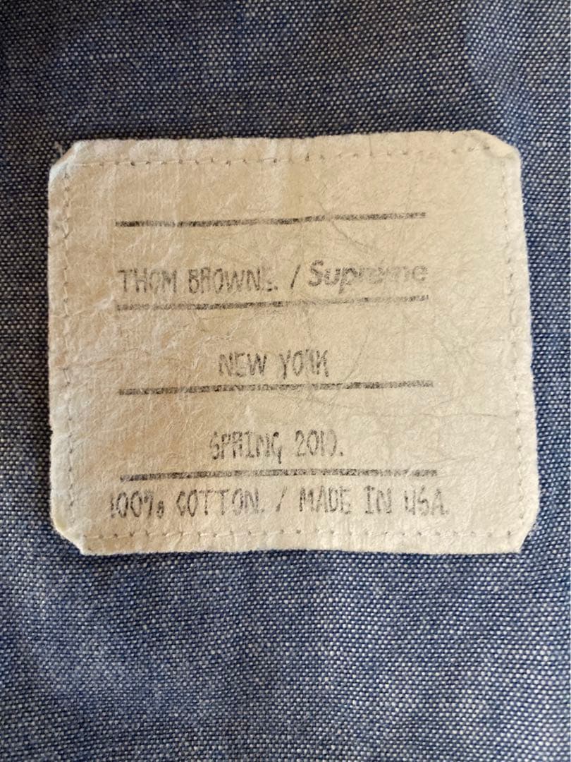 Supreme THOM BROWNE 長袖シャツ ブルー