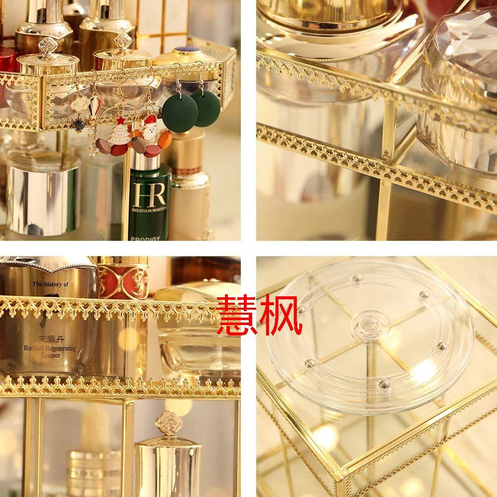 おしゃれ 回転 ３６０度回転式 透明化粧品ケース コスメ収納 大容量 化粧品V