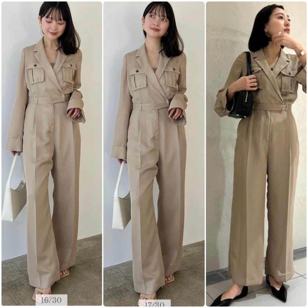 ánuansサファリシアーオールインワン⭐︎ベージュM美品