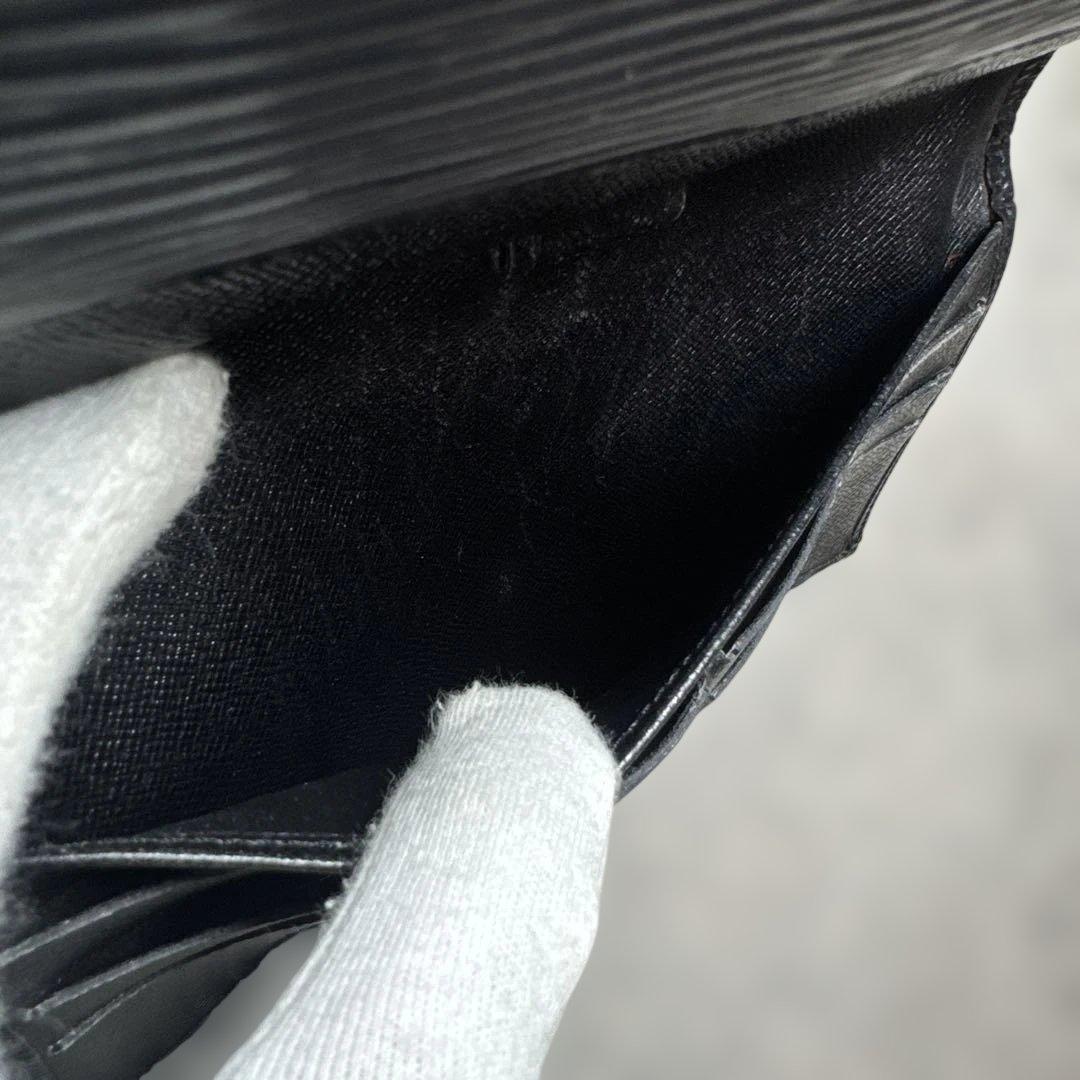 LOUIS VUITTON ルイヴィトン 長財布 三つ折り エピ ブラック