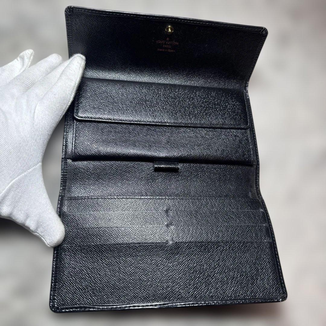 LOUIS VUITTON ルイヴィトン 長財布 三つ折り エピ ブラック