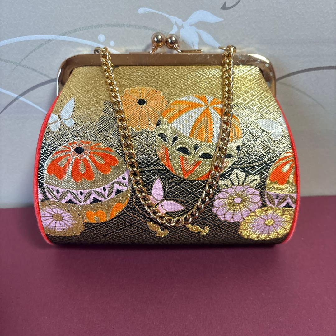 【美品】七五三用金色×ブラック　帯小物セット