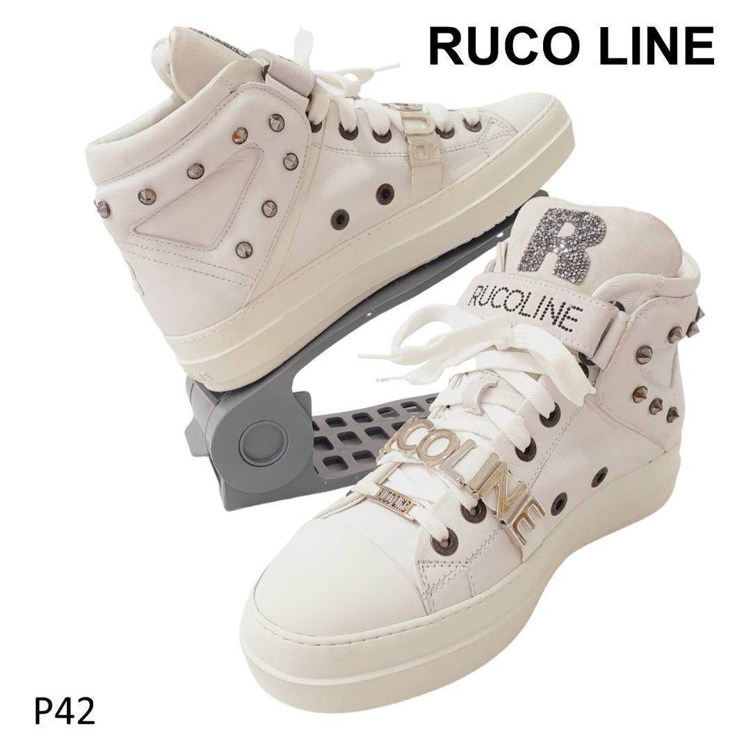 新品激レア　ルコライン　ハイカットスニーカー　30周年　スタッズ　白　EU40