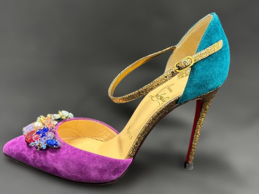 ☆ビジュー付☆ルブタン ハイヒール ピンヒール 35 パンプス