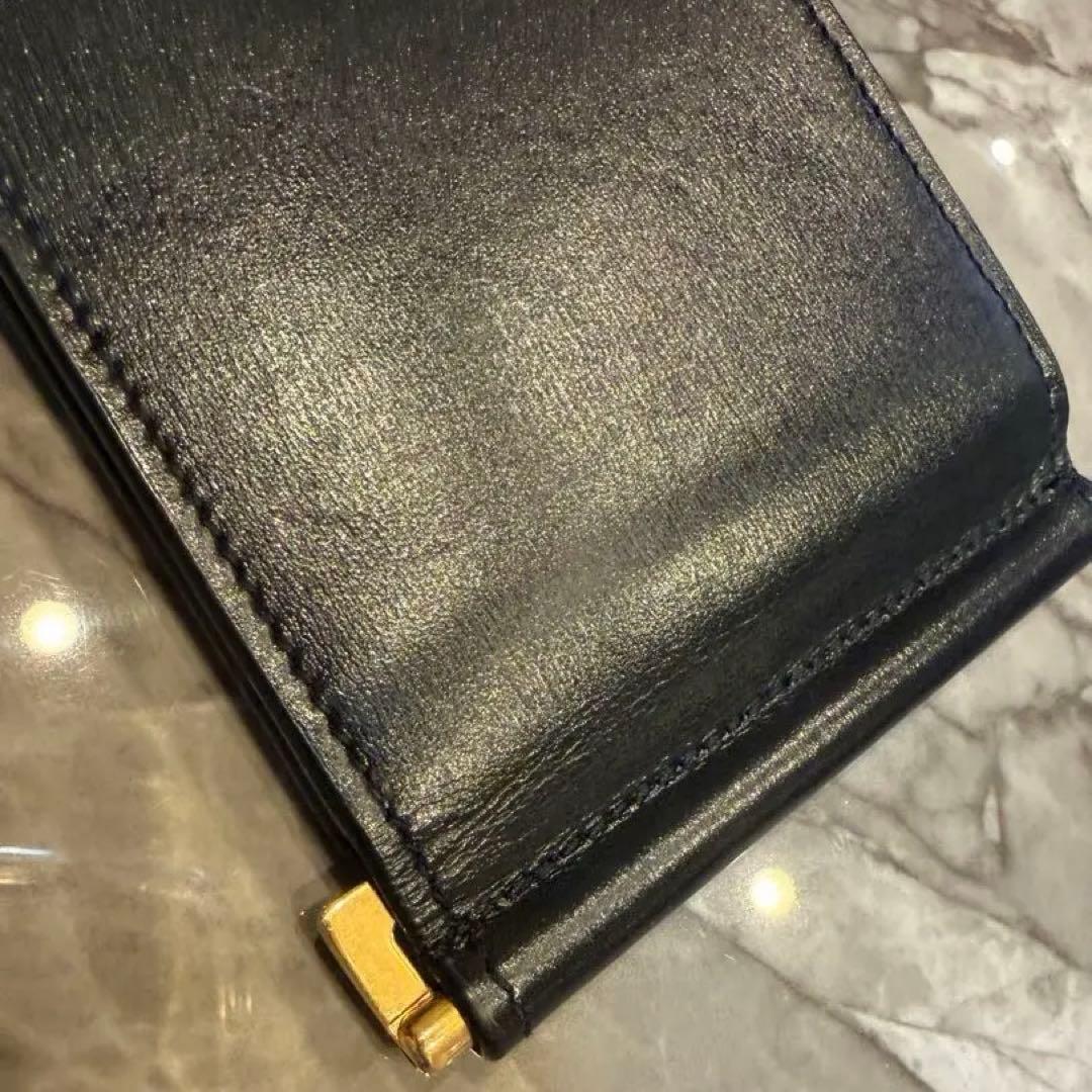 YSL ブラックレザー マネークリップ　美品
