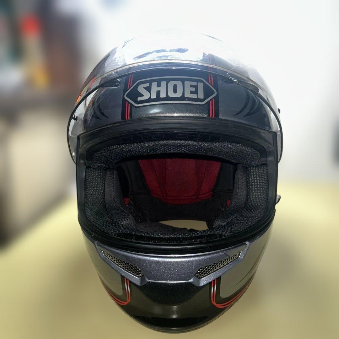 美品　SHOEI フルフェイスヘルメット グレー/ブラック　M 転倒歴なし