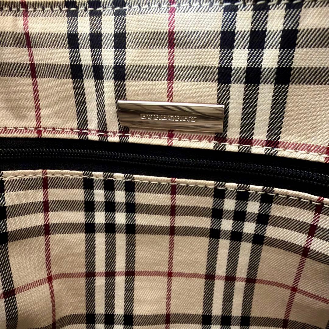 希少✨Burberry ミニボストン オールレザー ノバチェック ブラック