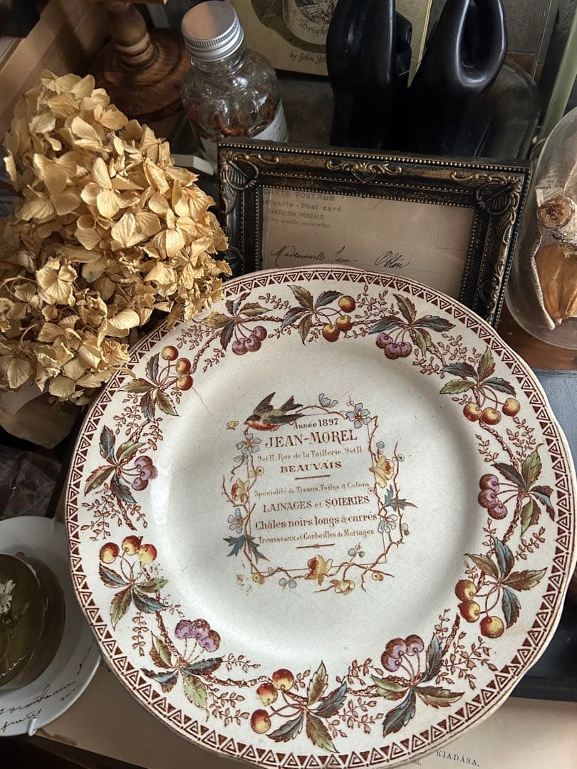 フランスアンティーク ショワジールロワ ツバメ 小鳥 鳥 さくらんぼ