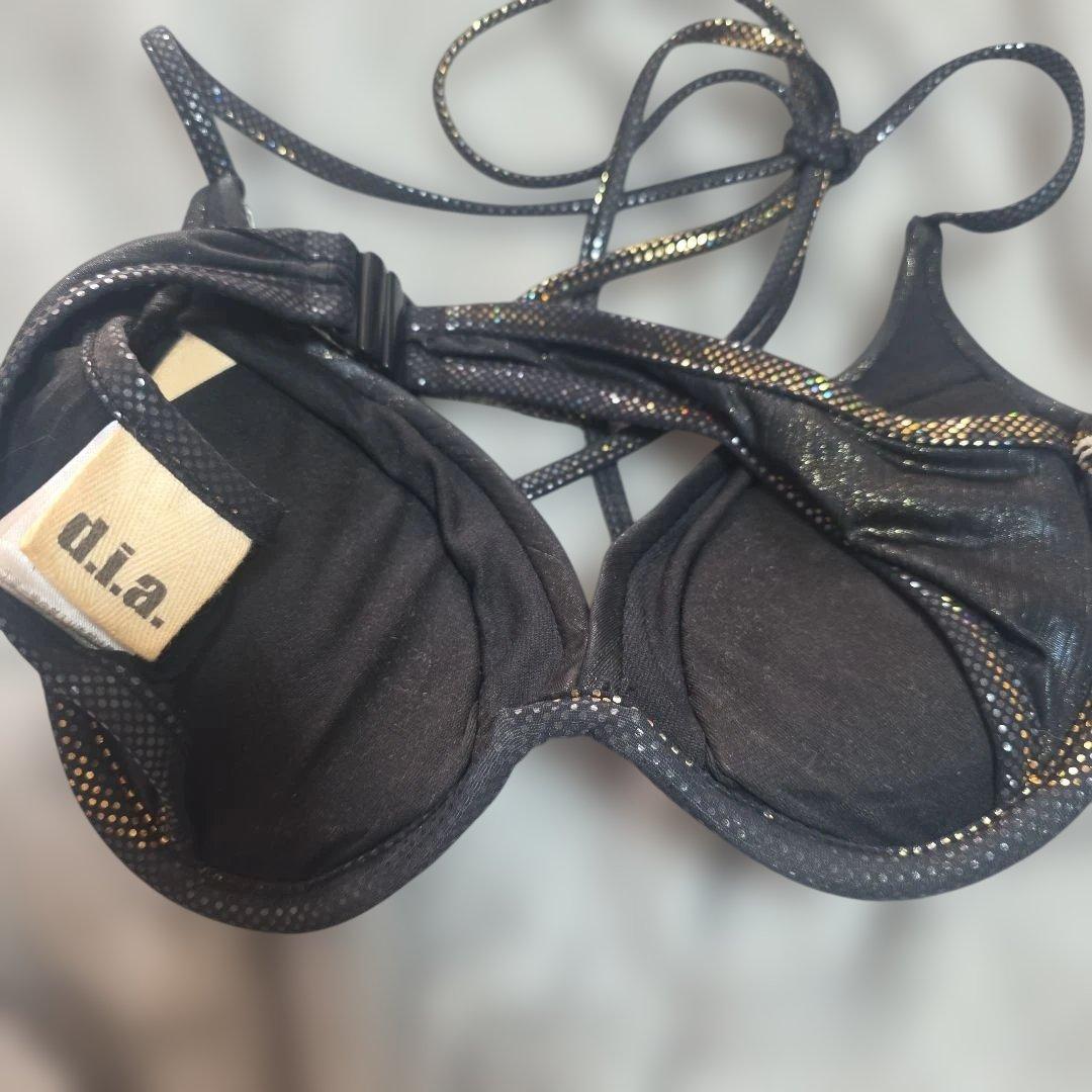 d.i.a. ブラックブラトップ グリッター仕上げ♥みせブラ