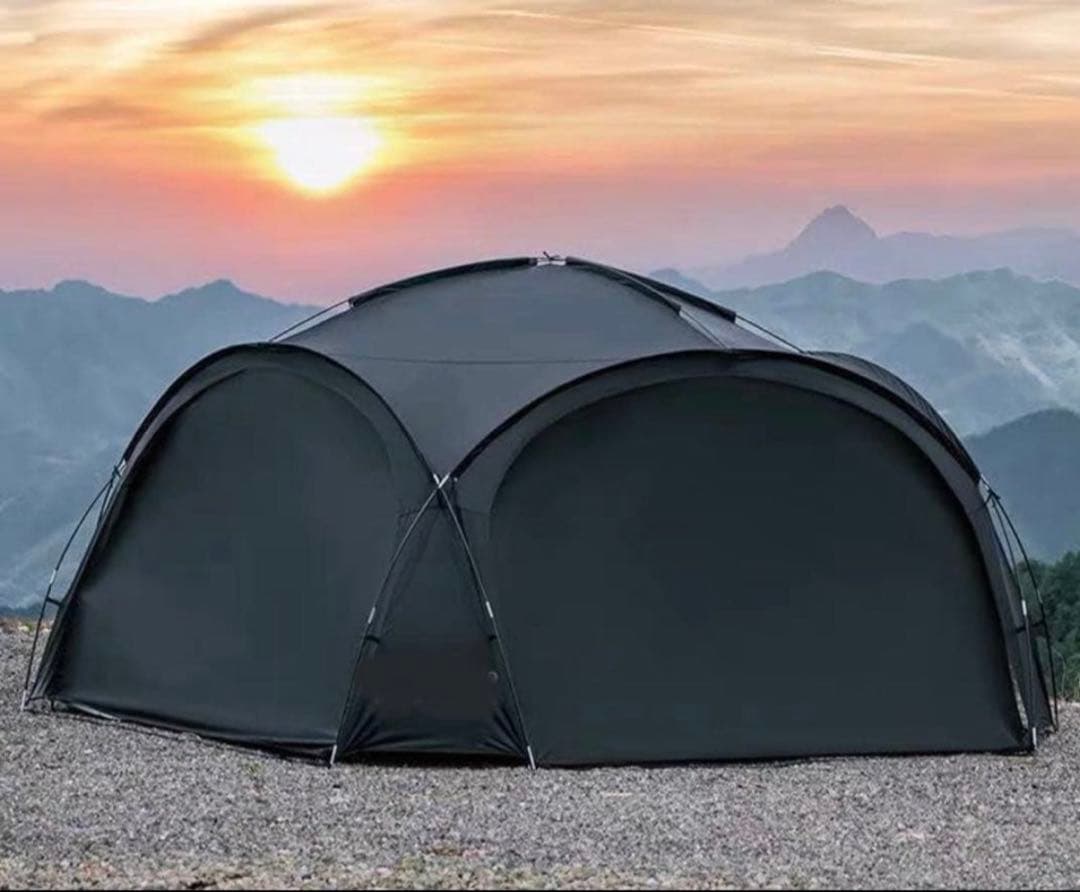 新品未使用　シェードテント　オールブラック　2枚カーテン布付き