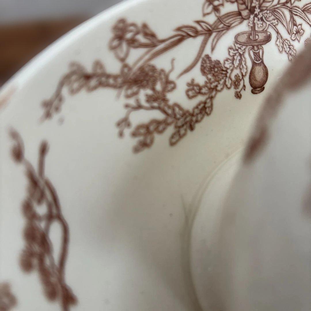 レア　フランスアンティーク　Gian　ジアンYeddo 蓋付きソーシエール