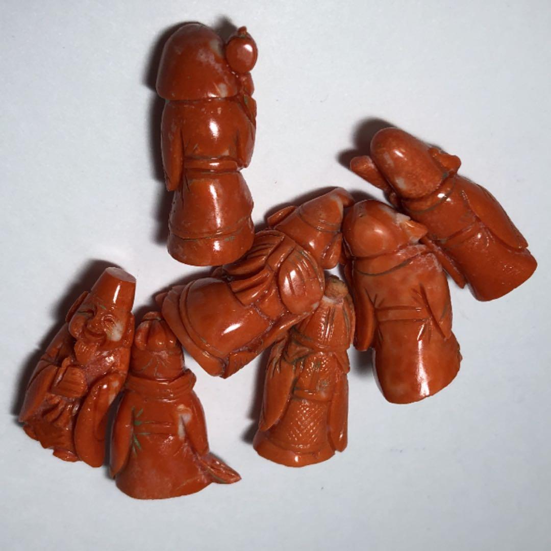 本珊瑚七福神 置物（谷口康隆作）