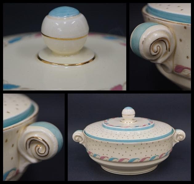 ELEGANCE(エレガンス)アンティーク チュリーン 色絵 蓋付陶器