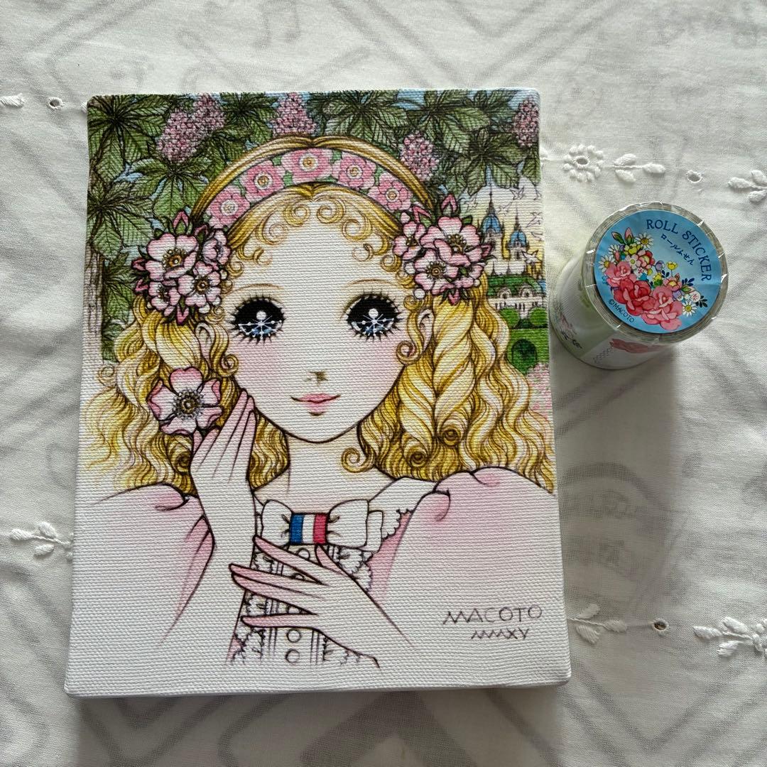 高橋真琴　ウォールキャンバス　s トリコロール　ロールふせん　フラワーミックス