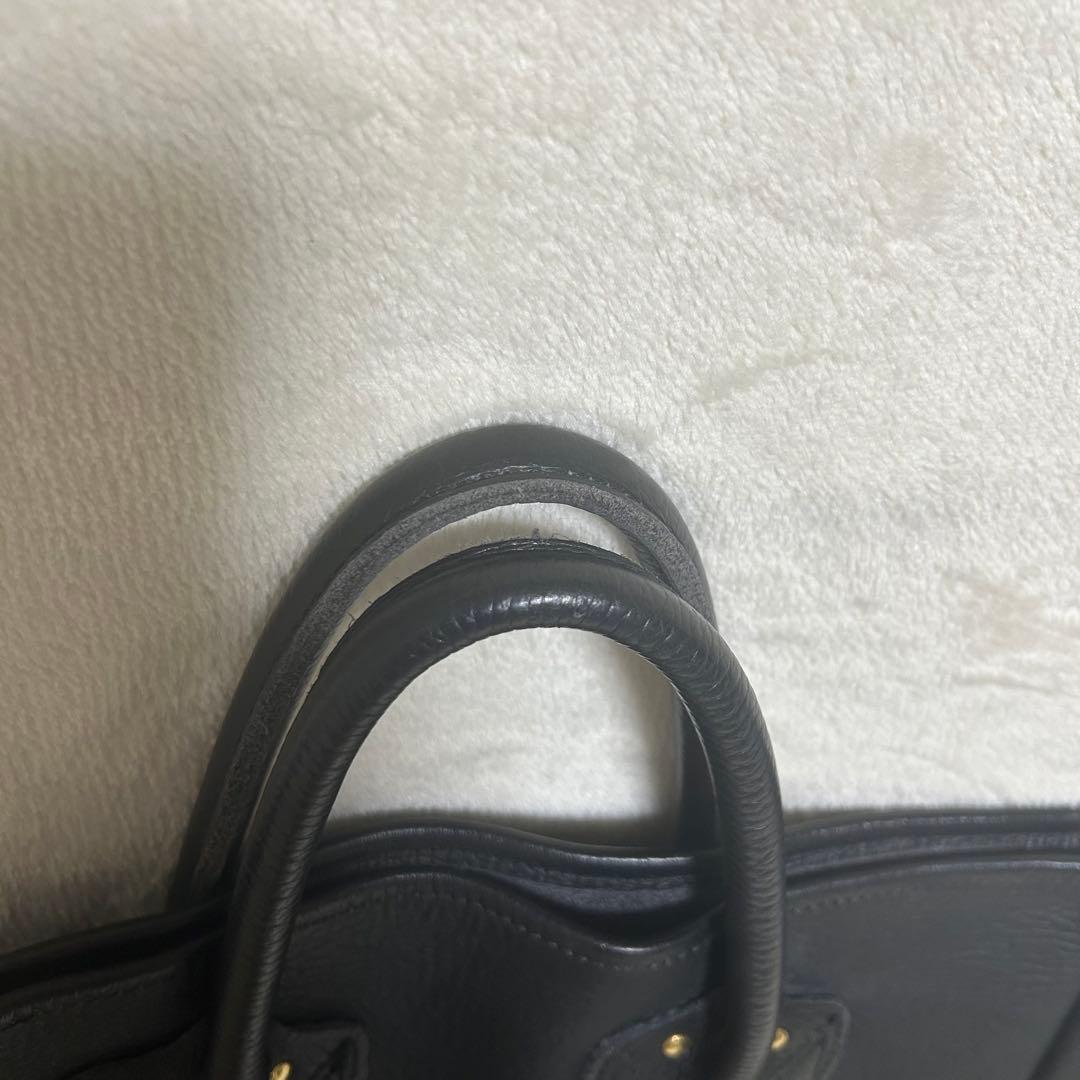 ヤングアンドオルセン レザートートバッグ 黒 ブラック