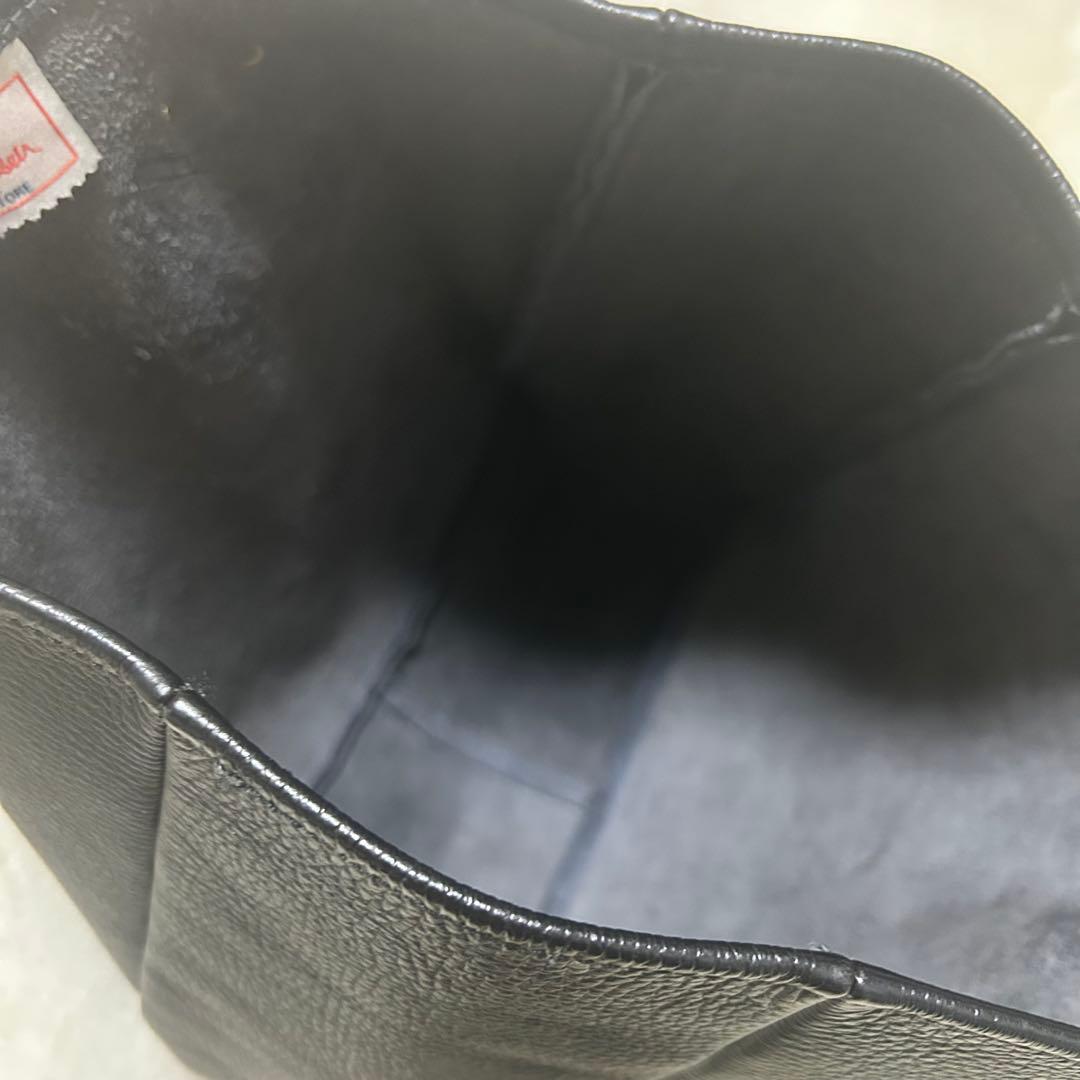 ヤングアンドオルセン レザートートバッグ 黒 ブラック