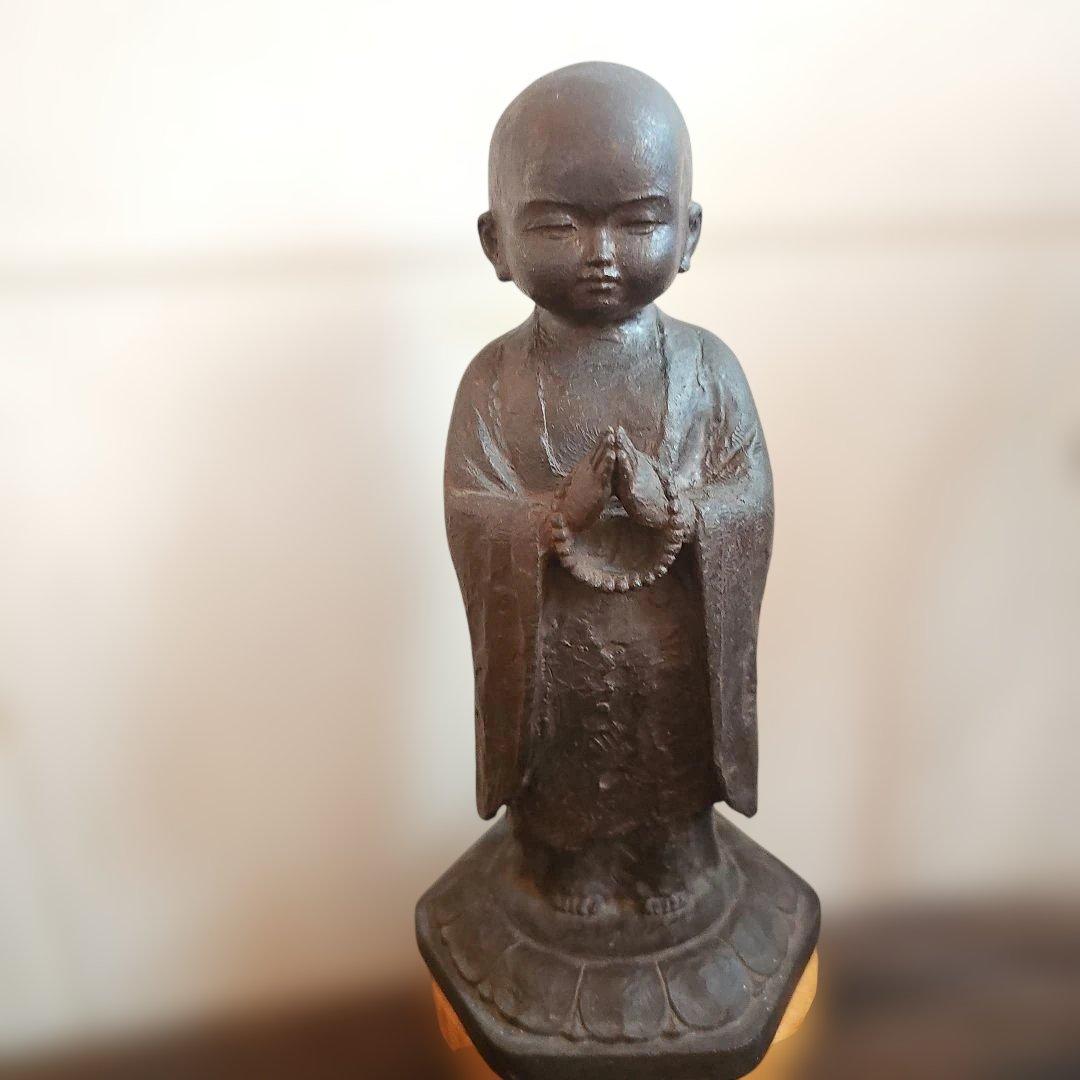 合掌地蔵菩薩像　友沢正彦作　祈り　ブロンズ像