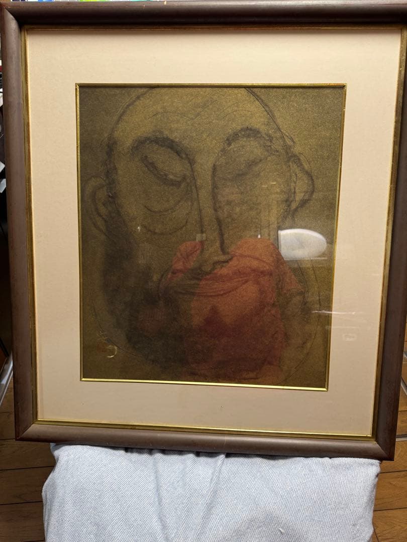 古田安絵画 木製フレーム