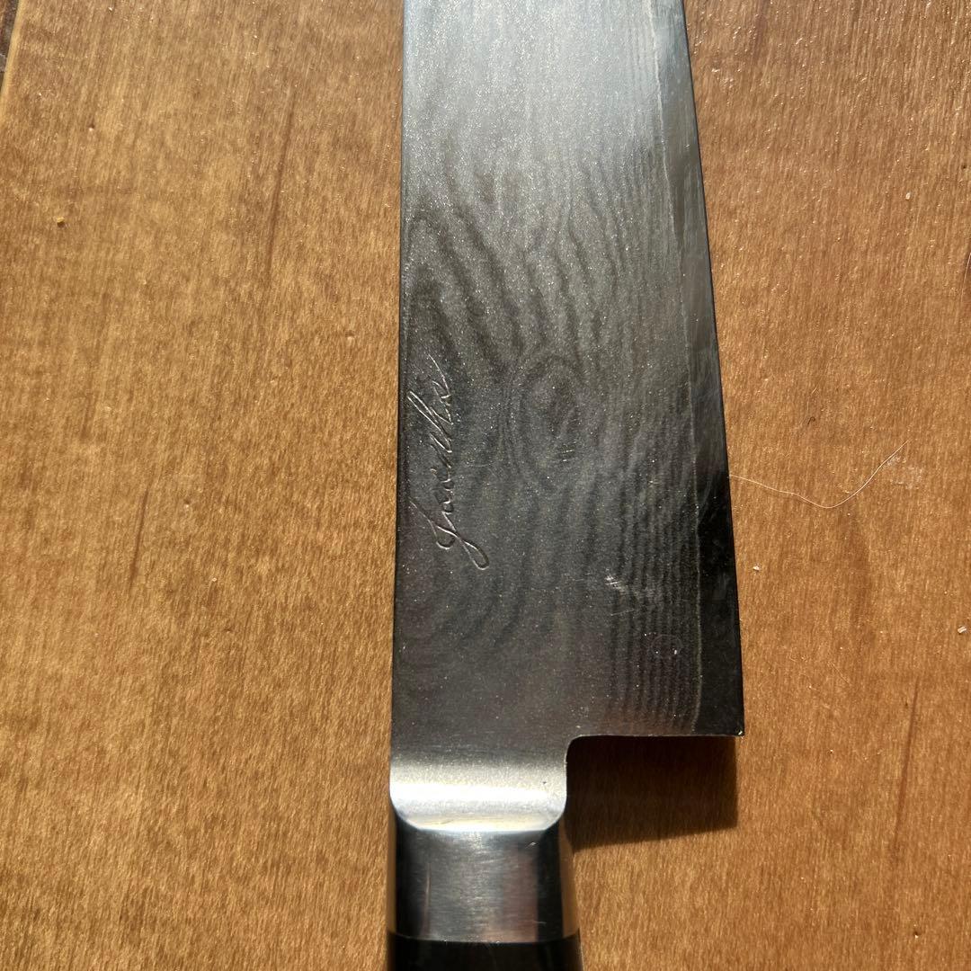 ダマスカス鋼 柳刃包丁 全長39cm 10回程使用