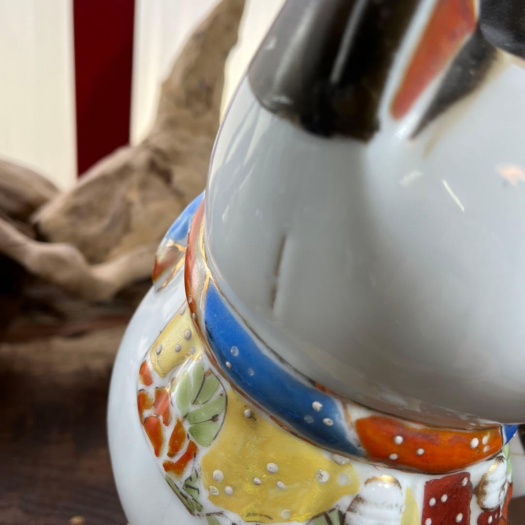 古瀬戸／招き猫／骨董／希少／縁起物／招き猫／ アンティーク／ヴィンテージ