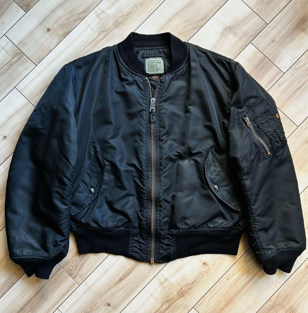 Vintage 90’s Alpha MA-1 黒レアXLサイズ USA製