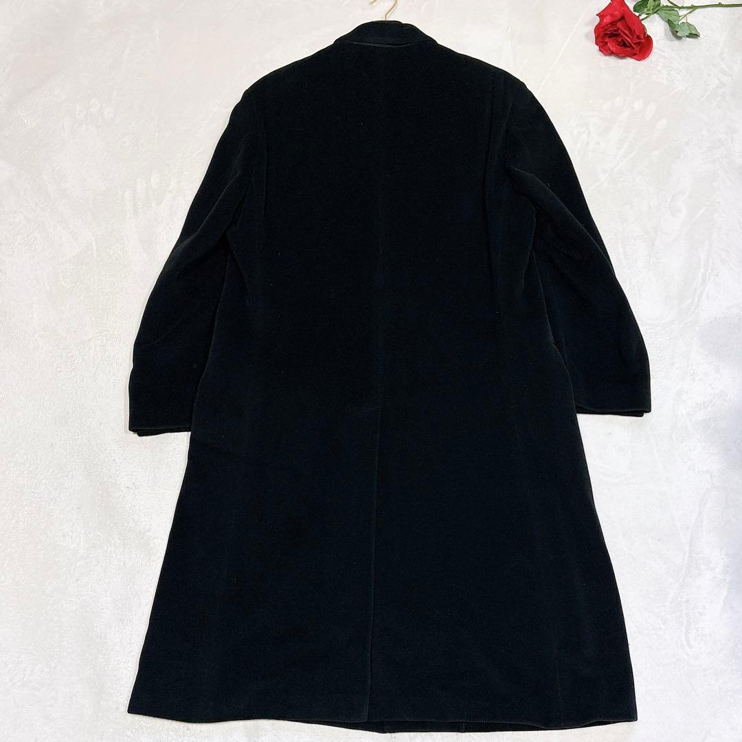 ほぼ未使用✨　アルマーニ　ロング　チェスターコート　ブラック　黒　XXL