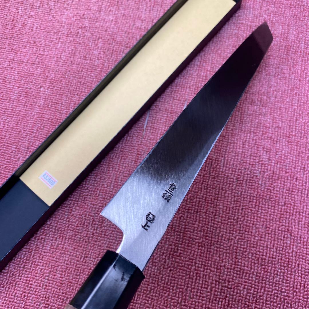 青二鋼　勘所切付柳刃包丁　300㎜ 尺0寸