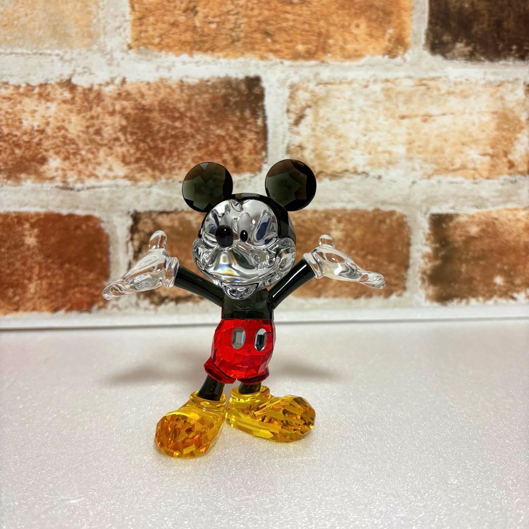 希少品 美品 スワロフスキー ディズニー ミッキーマウス クリスタル 証明書