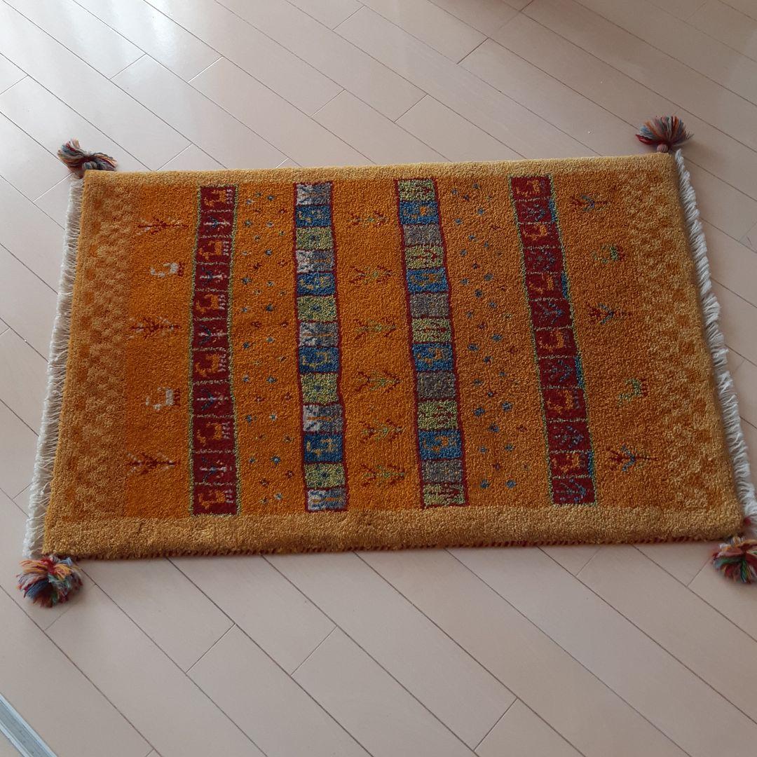 模様替え♪手織りラグ　太陽と月の光ギャッベ　玄関マット