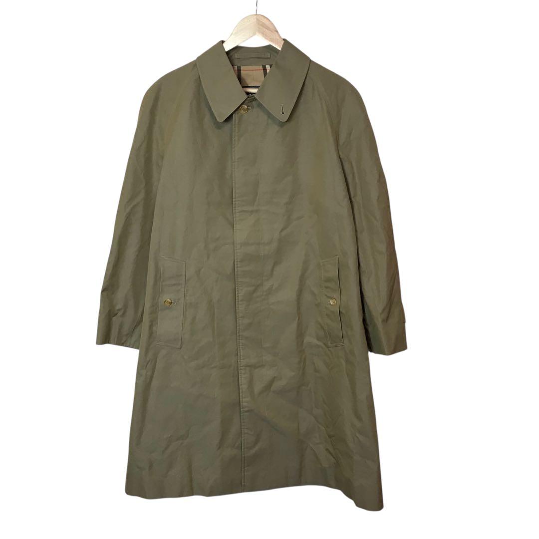 90s バーバリーズ　ヴィンテージステンカラーコート　オリーブ　イングランド製