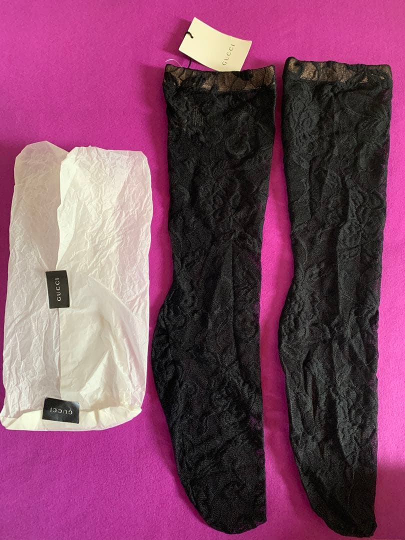 新品タグ付　gucci レース　ソックス　フラワー☆花柄